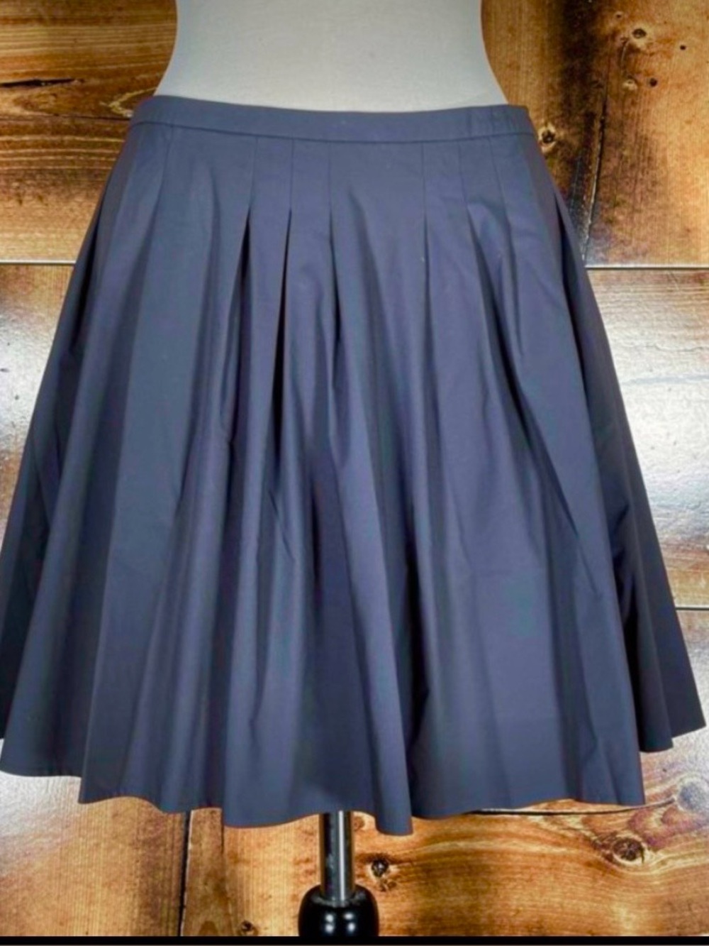 Brooks Brothers Red Fleece Women's Pleated A-Line Skirt - Navy Blue